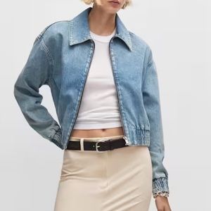 Denim bomber jacket